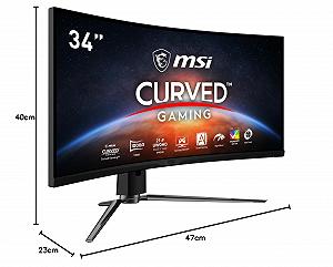 Монітор MSI MPG ARTYMIS 343CQRDE 34 дюйми 1000R Curved Gaming 3440 x 1440 (UWQHD) 165 Гц 1мс AMD FreeSync Premium VA HDR 400 Чорний synthetic.ua - Фото 1