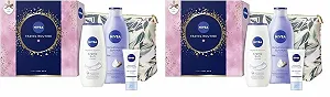 Набір подарунковий NIVEA Travel Routine з гелем для душу, лосьйоном для тіла, кремом для обличчя та косметичкою (2 шт.) - Фото 1