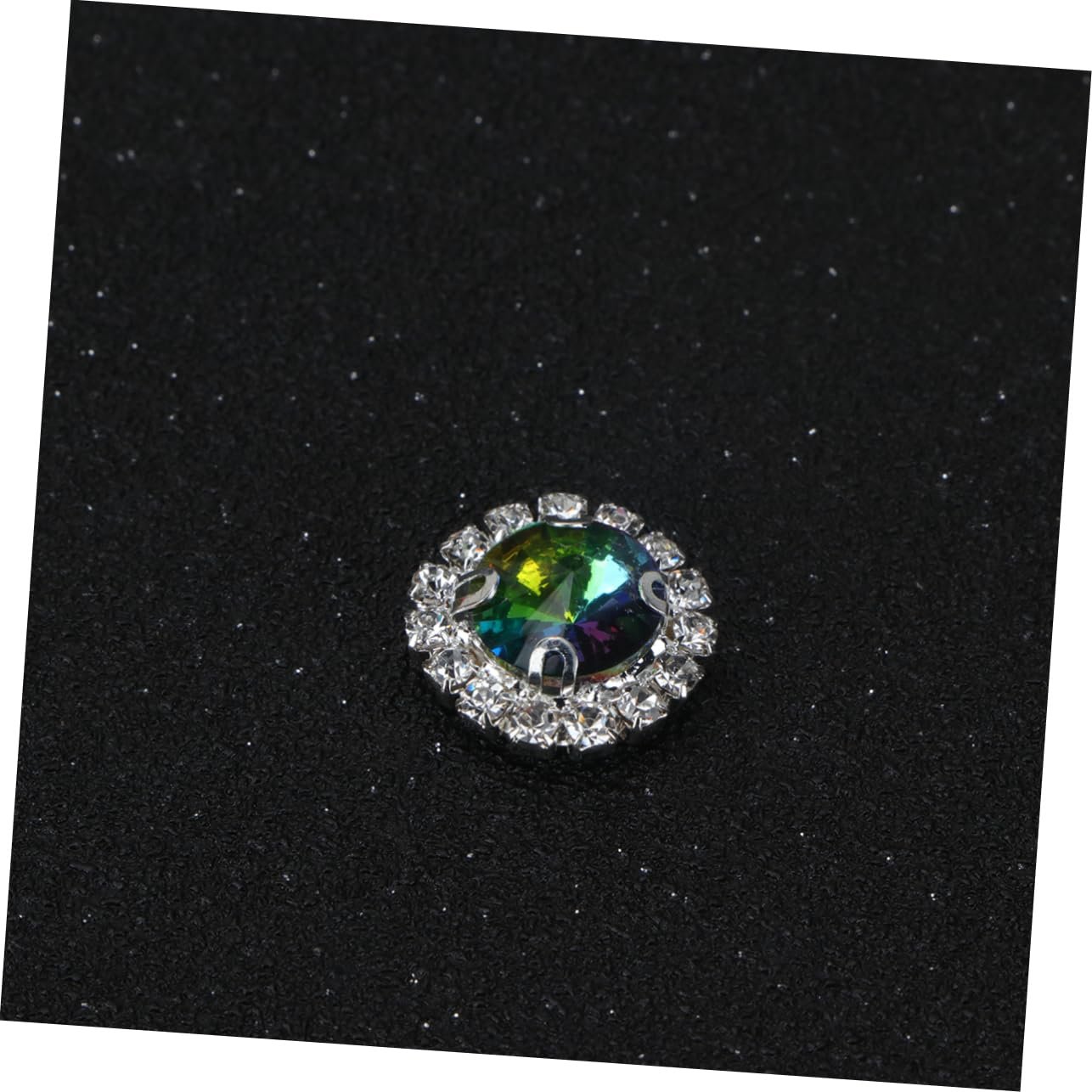 Стрази Плоскі круглі COHEALI 60 штук, зелені, фото №2