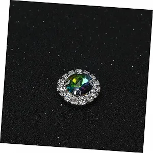 Стрази Плоскі круглі COHEALI 60 штук, зелені synthetic.ua - Фото 1