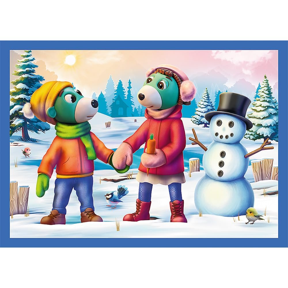 Пазл 4-в-1 Trefl The Treflik Family It's Snowing at the Trefliks 12-24 елементи, фото №6