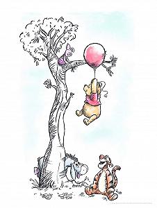 Постер Komar Disney Winnie the Pooh Hang On WB059 30 x 40 см Разноцветный - Фото 1