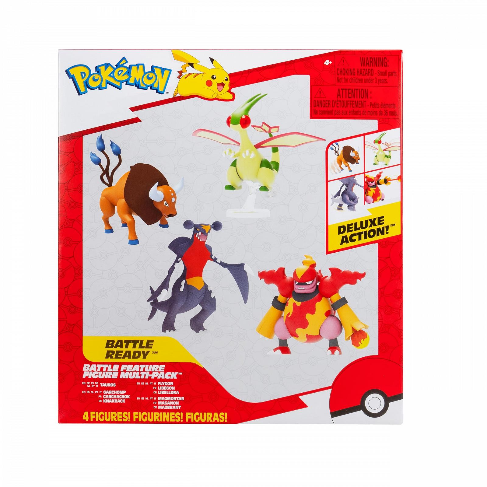 Бойові фігурки Pokémon Knakrack, Magbrant, Tauros, Dragonfly, 11,5 см, 4 шт., фото №2