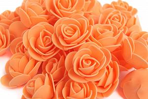 Розы из фоамирана Лентомания 35мм абрикосово-оранжевые 10шт ROSEFOM35RNG - Фото 1