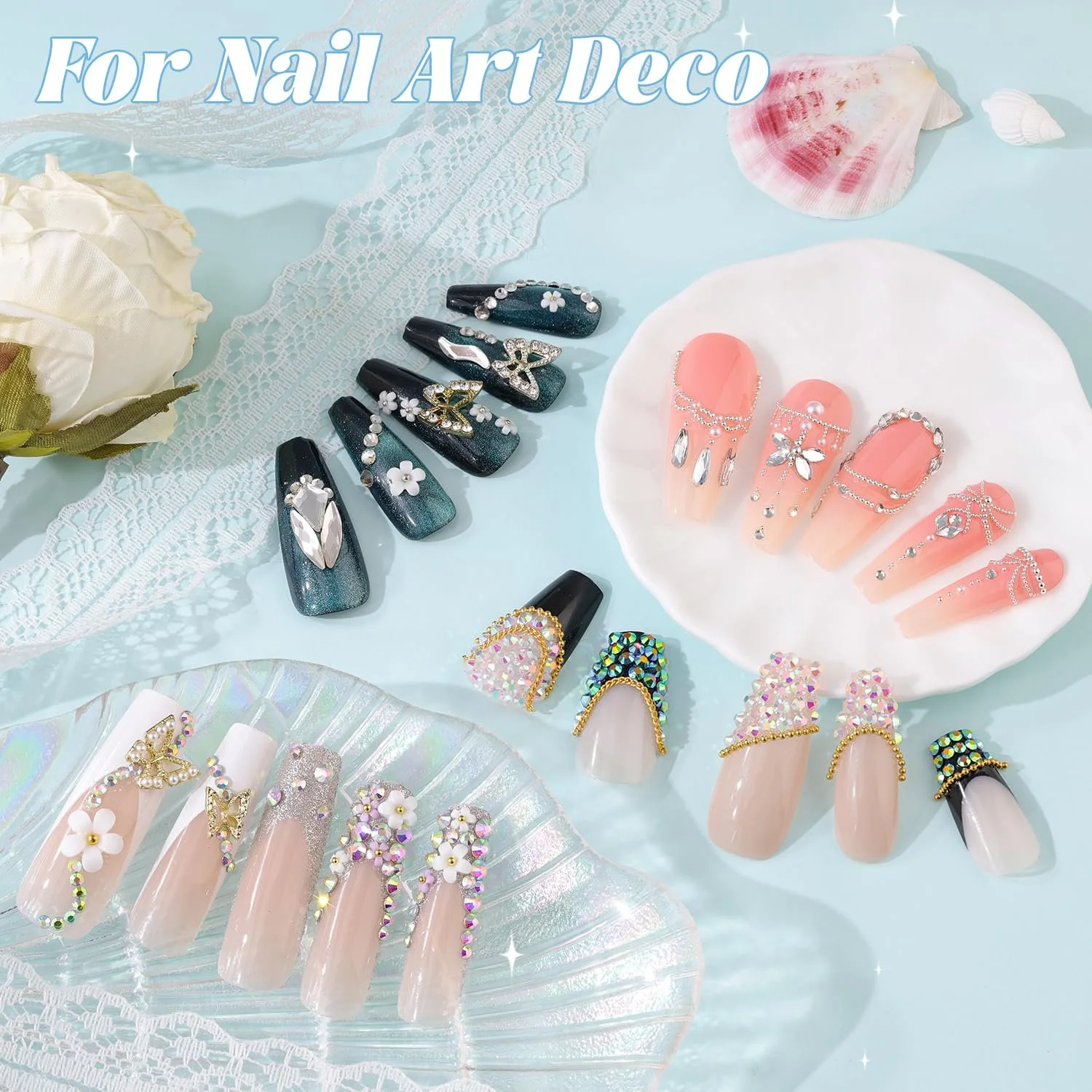 Стразы Круглые Плоские 6 Размеров 3600 шт., фото №4