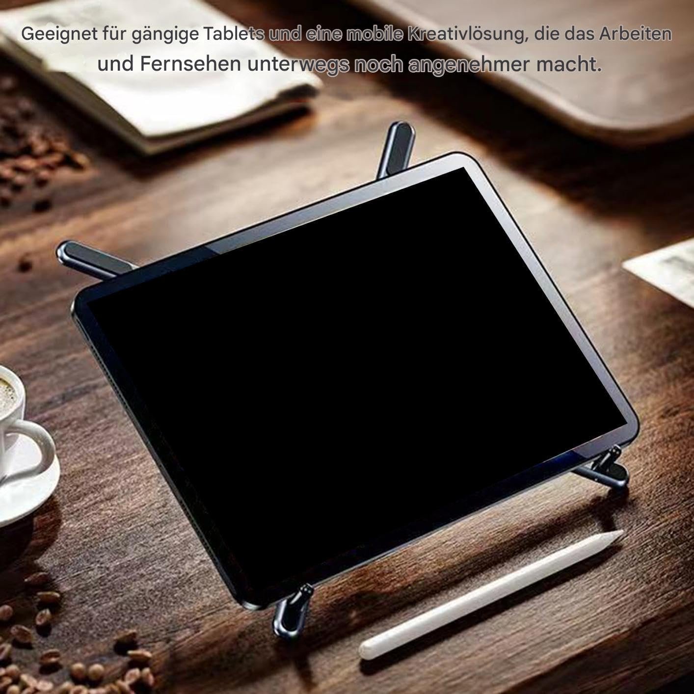 Подставка для планшета - Магнитный держатель для путешествий, офиса | Рама из алюминиевого сплава с регулируемым углом наклона, поддержка ноутбука и телефона для настольного, домашнего и мобильного использования, фото №3