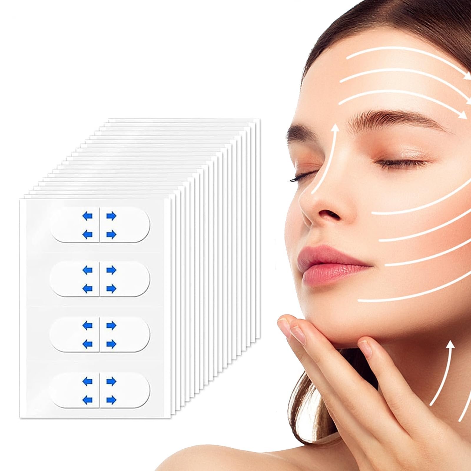 Наклейки для підтяжки обличчя Yuiturt, 120 шт., невидима стрічка, фото №7