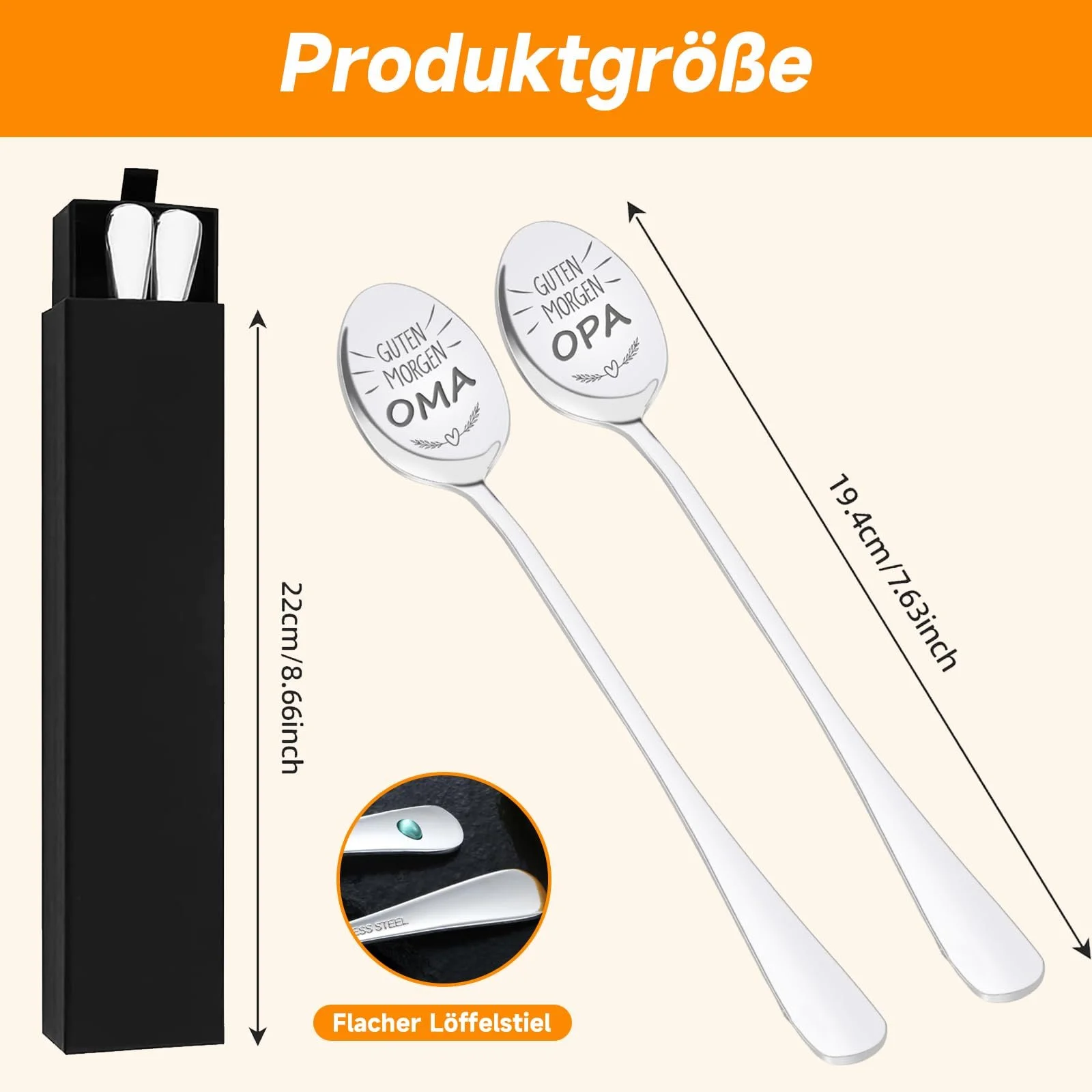 Ложка кофейная Набор 2 шт Цвет серебристый, фото №2