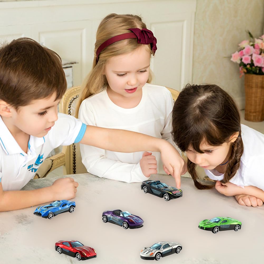 Іграшка UDTGYELF 6 штук Pull Back Die-Cast Металевий колірний набір, фото №5