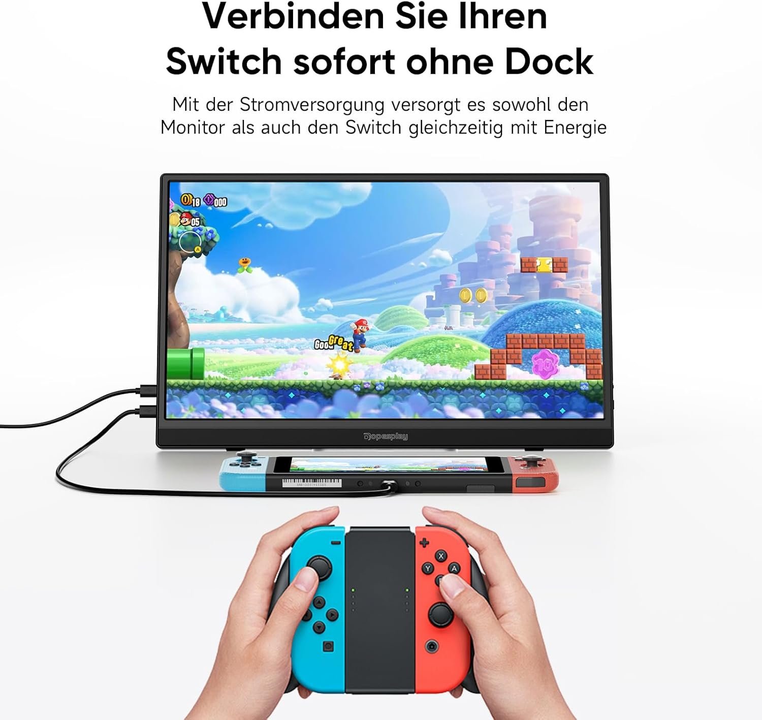Портативный монитор Dopesplay 2025 DR1563 15,6" Full HD 60 Гц, фото №6
