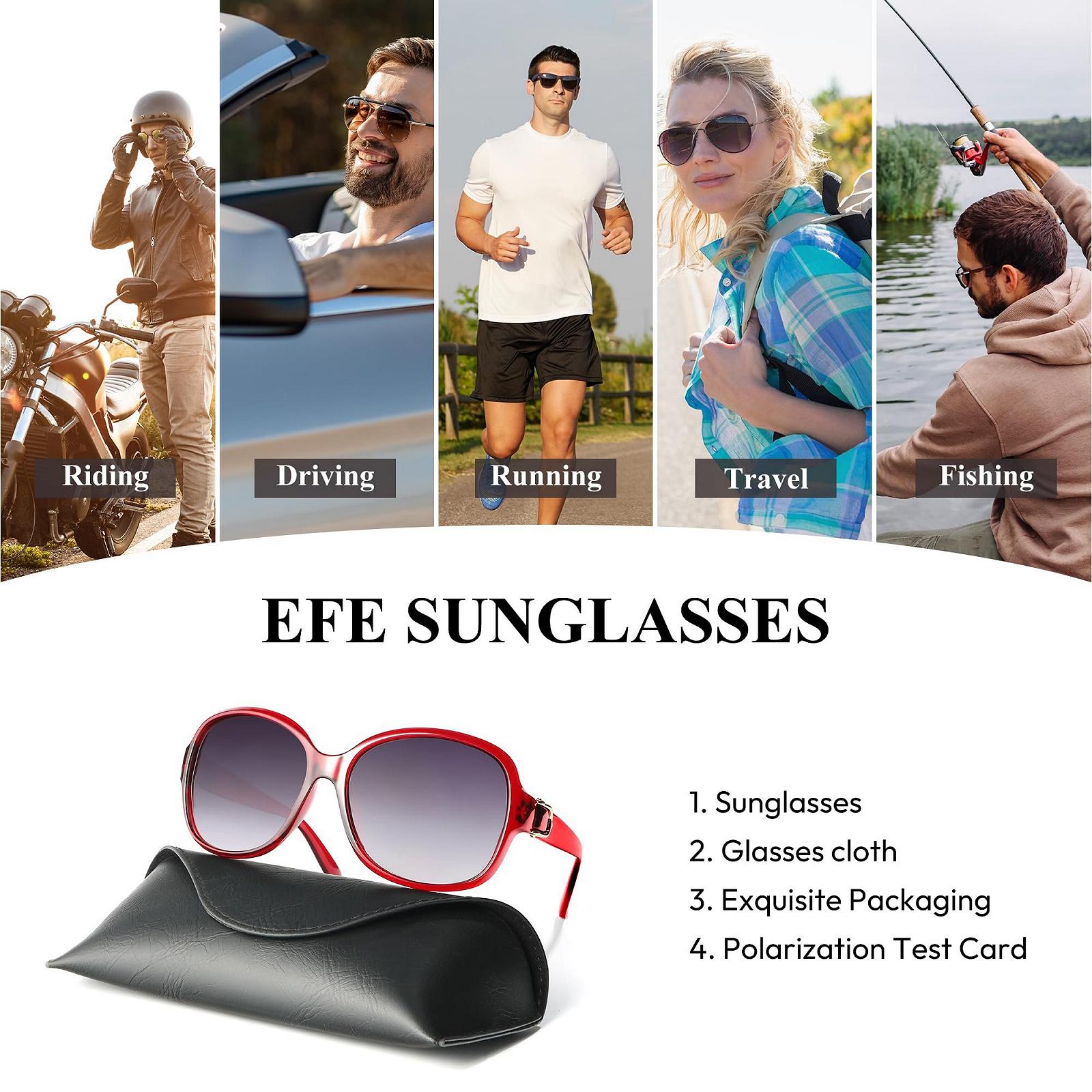 Сонцезахисні окуляри EFE Oversized Polarized Великі Жіночі, фото №7