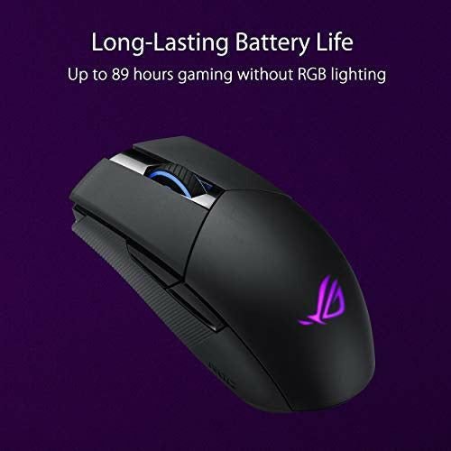 Бездротова миша ASUS ROG Strix Impact II Wireless  / радиоканал 2.4 ГГц  / 16000 DPI / 5 кнопок /  Black, фото №2