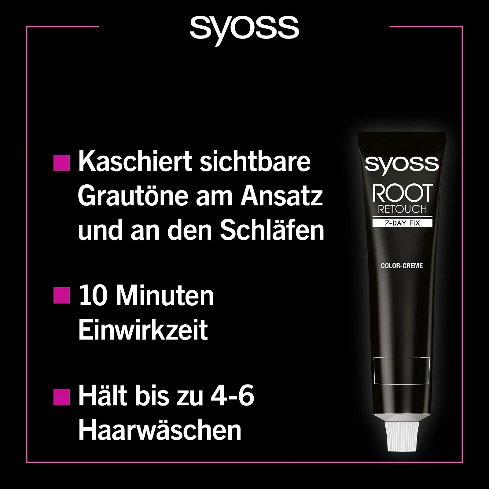 Средство для тонирования корней Syoss Medium Brown Level 1 (3 x 60 мл) Полуперманентная краска для волос, маскирует отросшие корни до 7 дней, для быстрого и легкого окрашивания корней, фото №4 Средство для тонирования корней Syoss Medium Brown Level 1 (3 x 60 мл) Полуперманентная краска для волос, маскирует отросшие корни до 7 дней, для быстрого и легкого окрашивания корней, фото №4