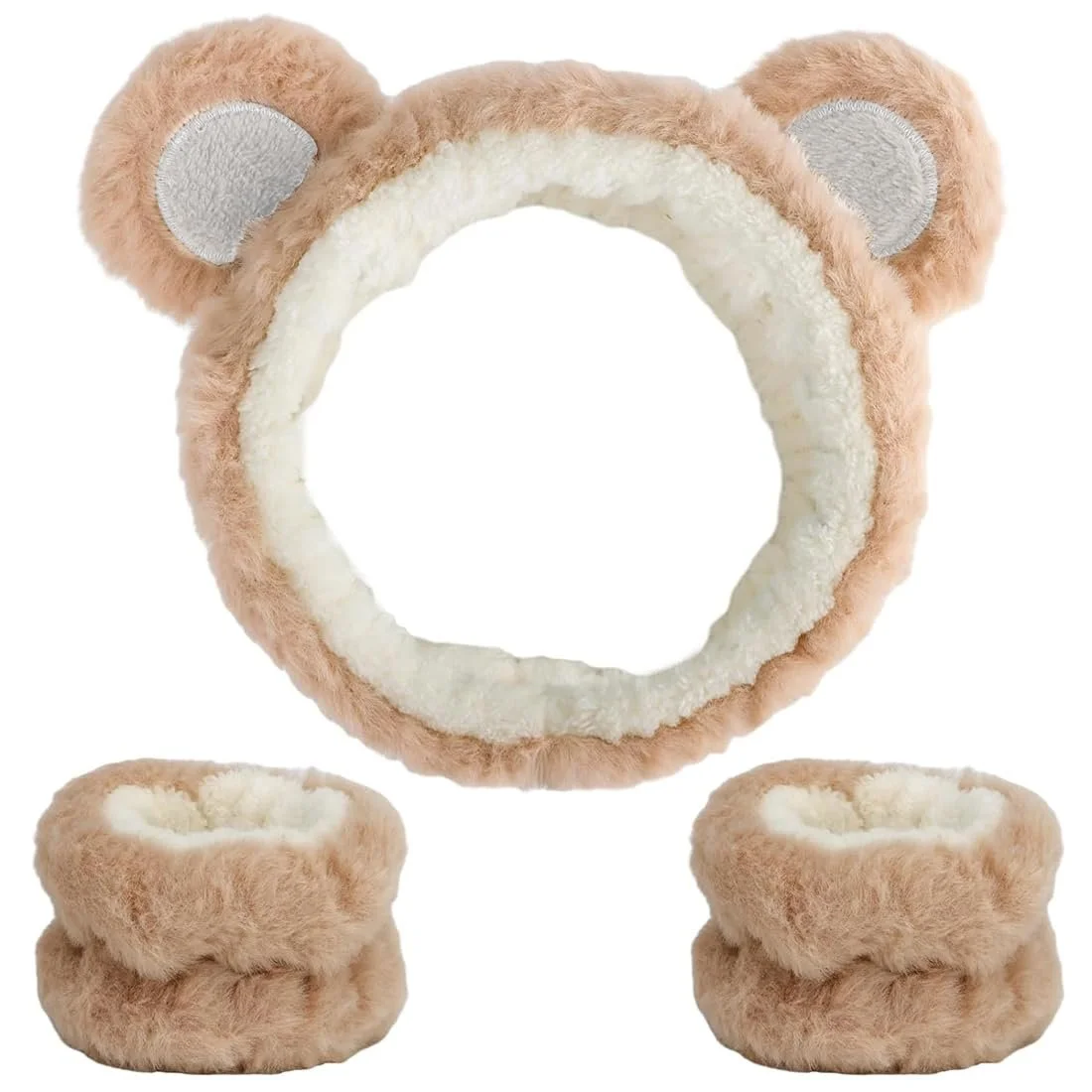 Набір: Пов'язка для обличчя для спа, напульсники, м'яка, фото №1