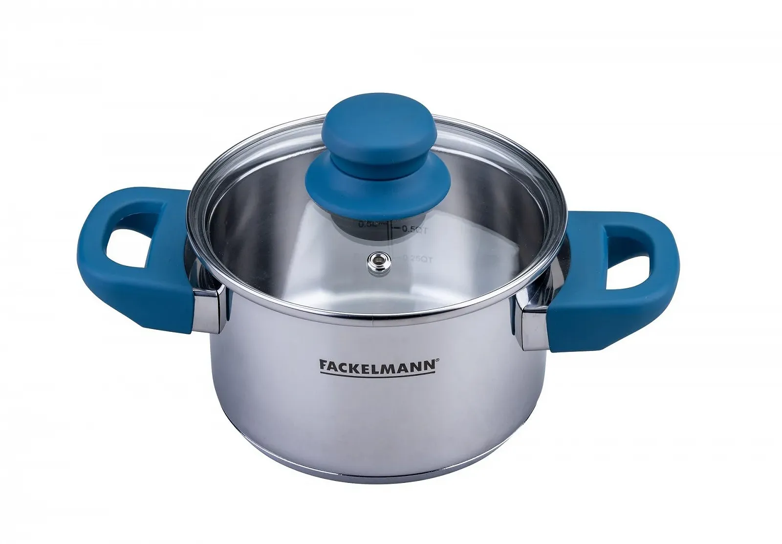 Кастрюля FACKELMANN Essential 14 см нержавеющая сталь темно-синяя, фото №1 Кастрюля FACKELMANN Essential 14 см нержавеющая сталь темно-синяя, фото №1