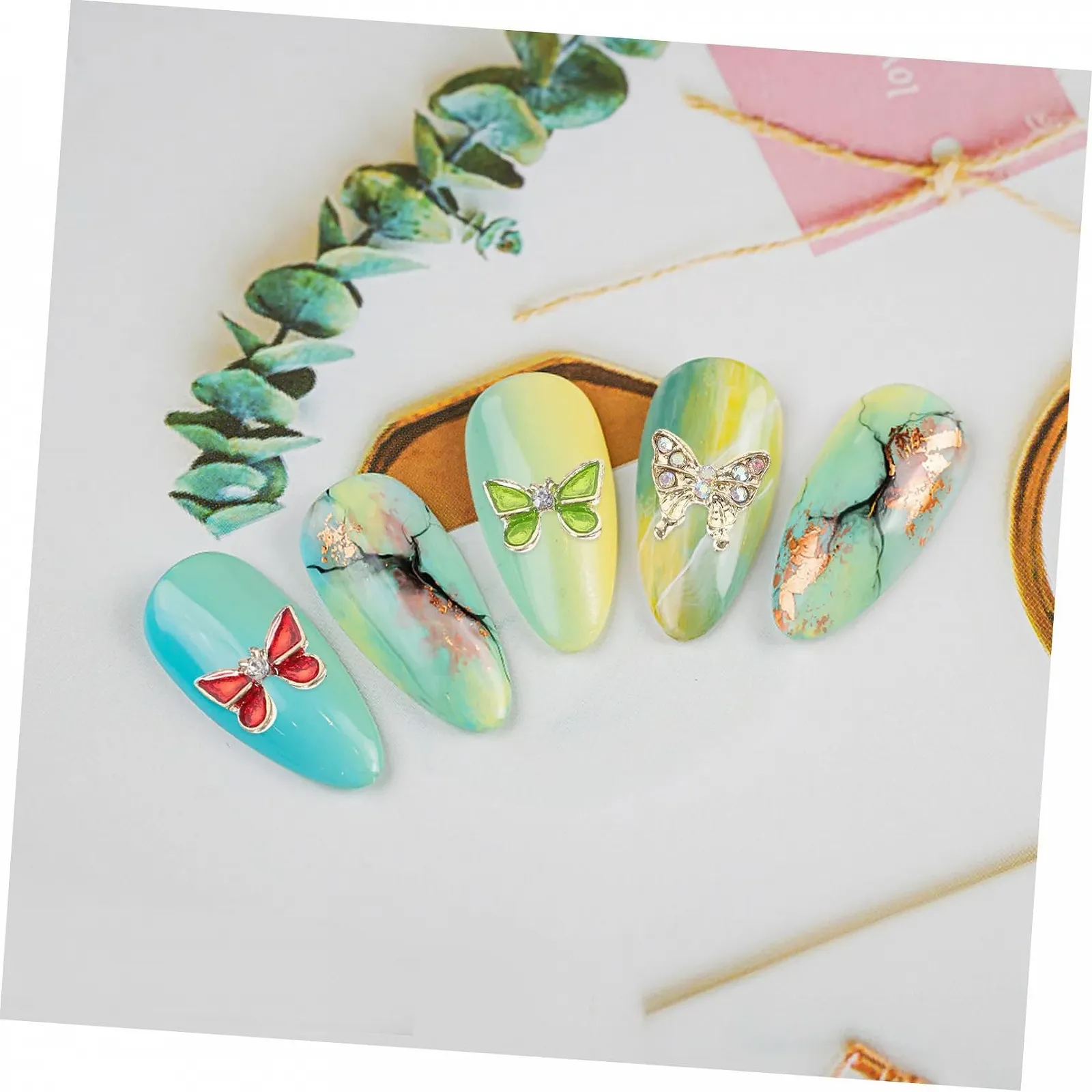 Прикраси для нігтів Метелики WOONEKY, фото №5