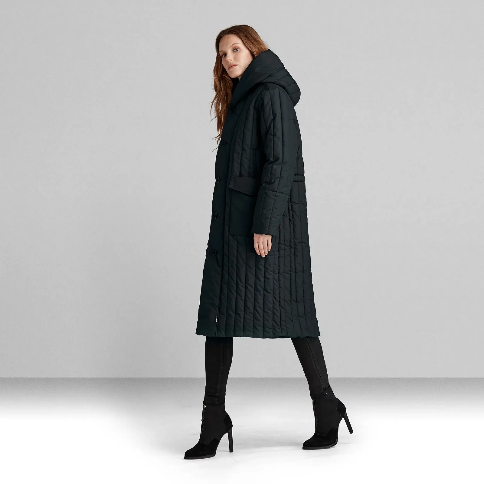 Жіноча куртка G‑Star Long Puffer Vertical Quilted Jacket - S, фото №2