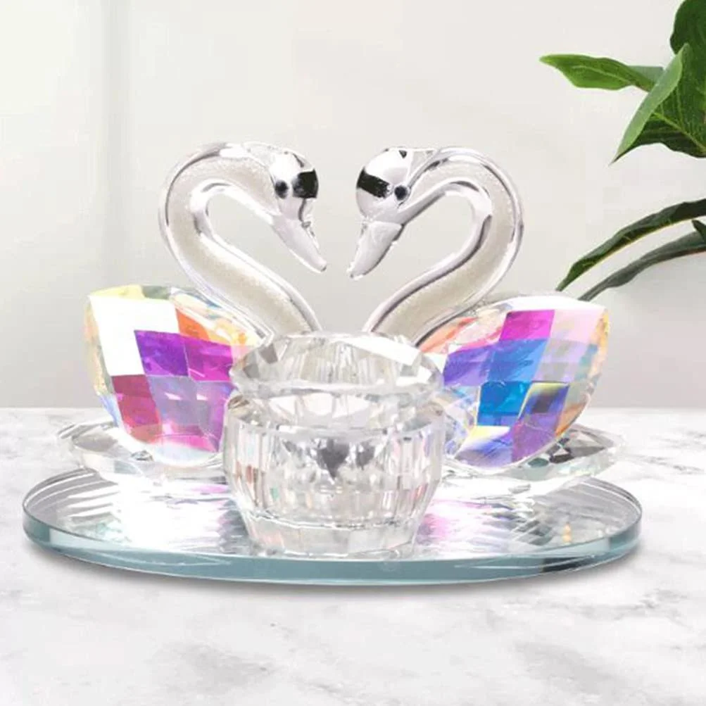 Мисочка для манікюру Lurrose Кришталева Скляна Чашка у Формі Лебедя Прозора, фото №9