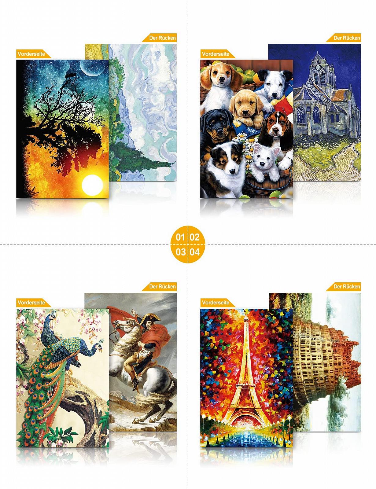 Набір міні-пазлів LinPuzzle 150 елементів двосторонні 4 шт., фото №1 Набір міні-пазлів LinPuzzle 150 елементів двосторонні 4 шт., фото №1