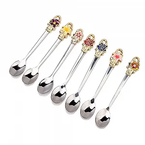 Набір з 6 вишуканих кавових ложок Різні Кольори synthetic.ua - Фото 1