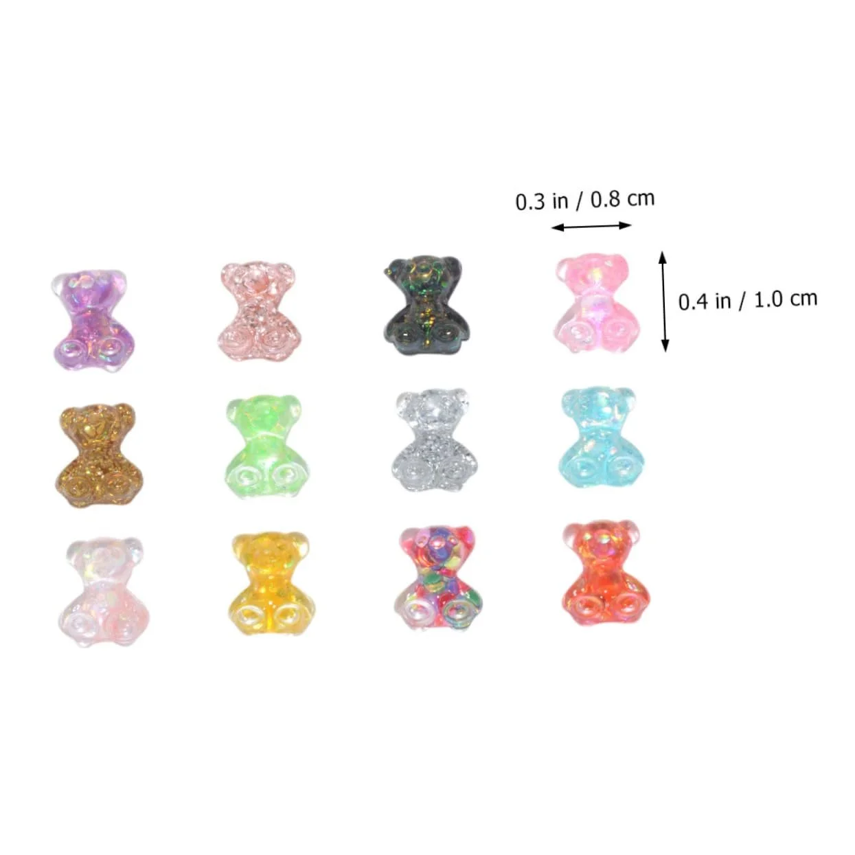 Наклейки для ногтей Медведь FRCOLOR 3 набора, 300 штук, фото №3