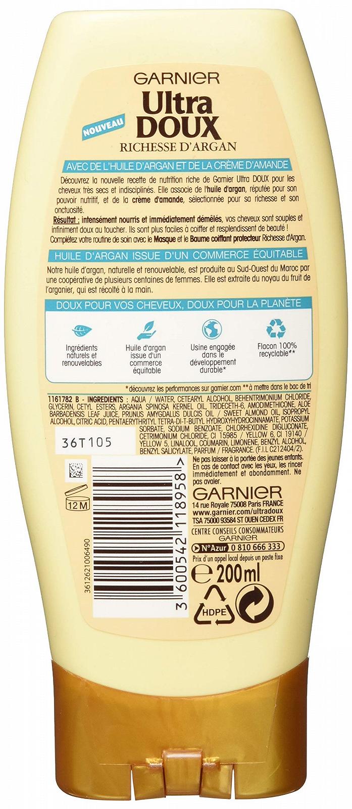 Кондиционер Garnier Ultra DOUX Richesse d'Argan 200 мл, фото №2