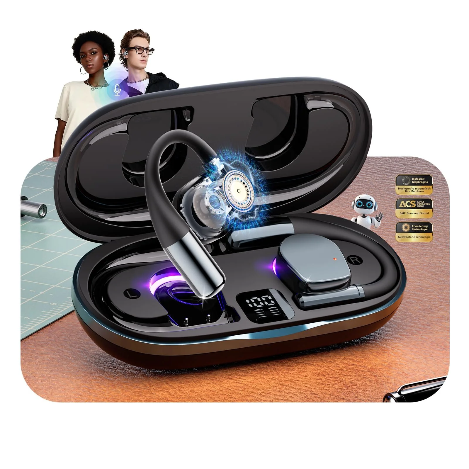 Навушники-перекладачі 3-в-1 LO-EJFY-0729-01, 145 мов, фото №1 Навушники-перекладачі 3-в-1 LO-EJFY-0729-01, 145 мов, фото №1