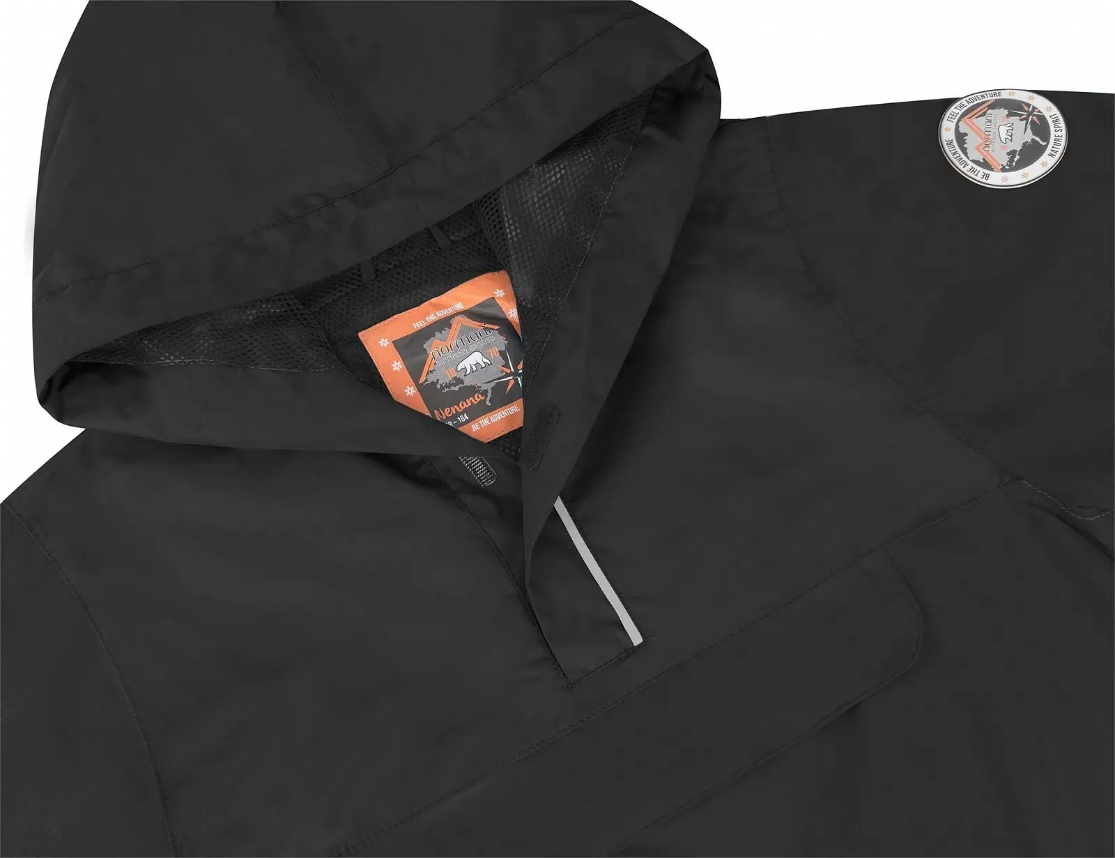 Детская летняя куртка с сетчатой подкладкой, дышащая ветровка, дождевик с капюшоном водонепроницаемый анорак для мальчиков со светоотражающими полосками 3M		Scotchlite, фото №4