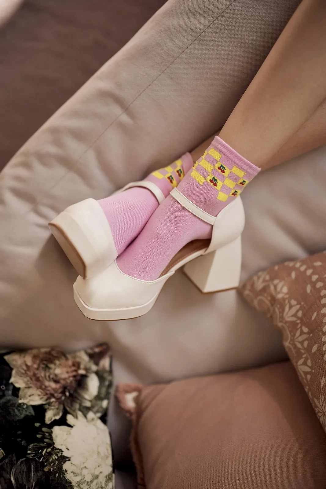 Шкарпетки гомілкові SockShop Жіночі однотонні та візерункові бамбукові Набір 3 пари, фото №5