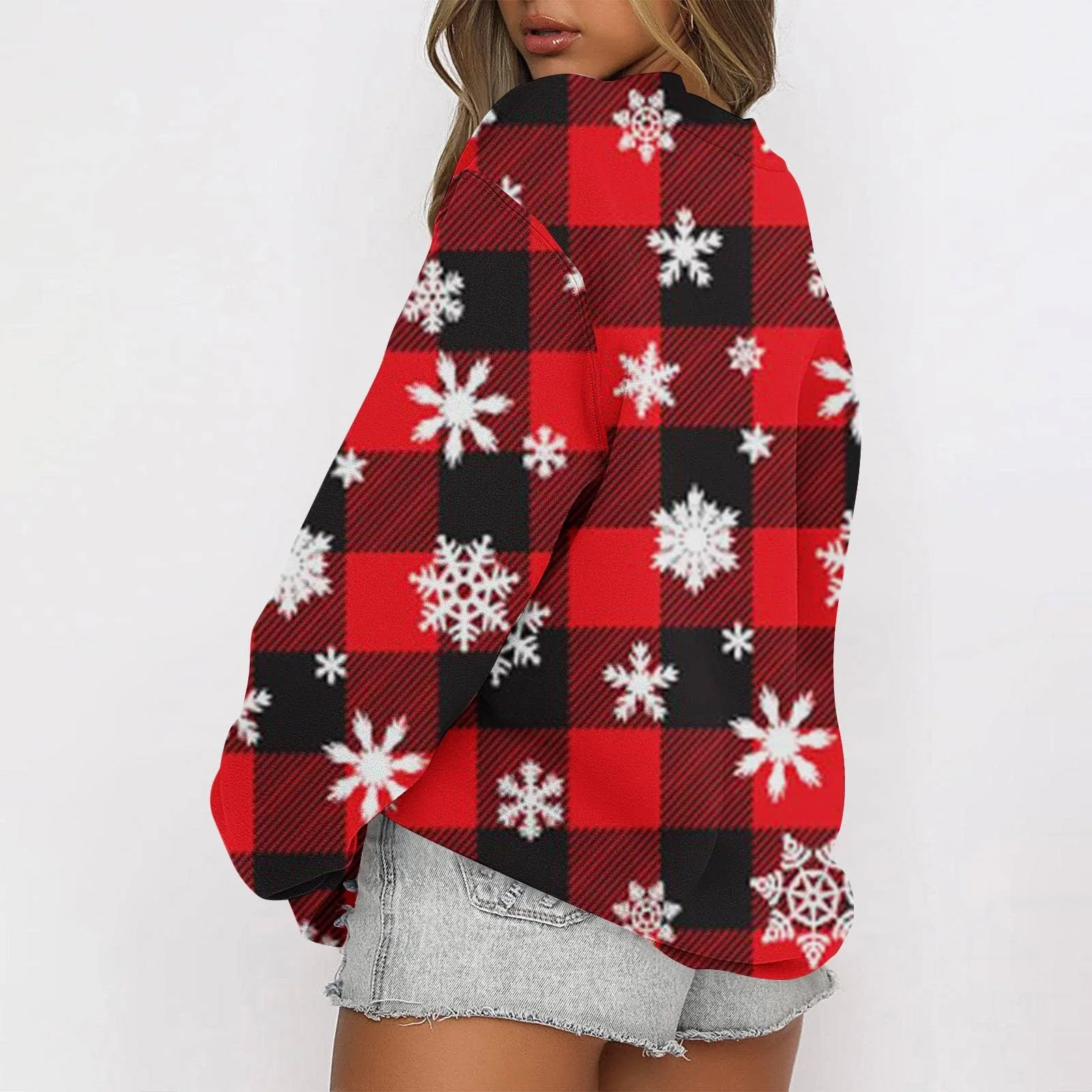 Жіночий Світшот Різдвяний Принт Довгий Рукав, фото №3 Жіночий Світшот Різдвяний Принт Довгий Рукав, фото №3