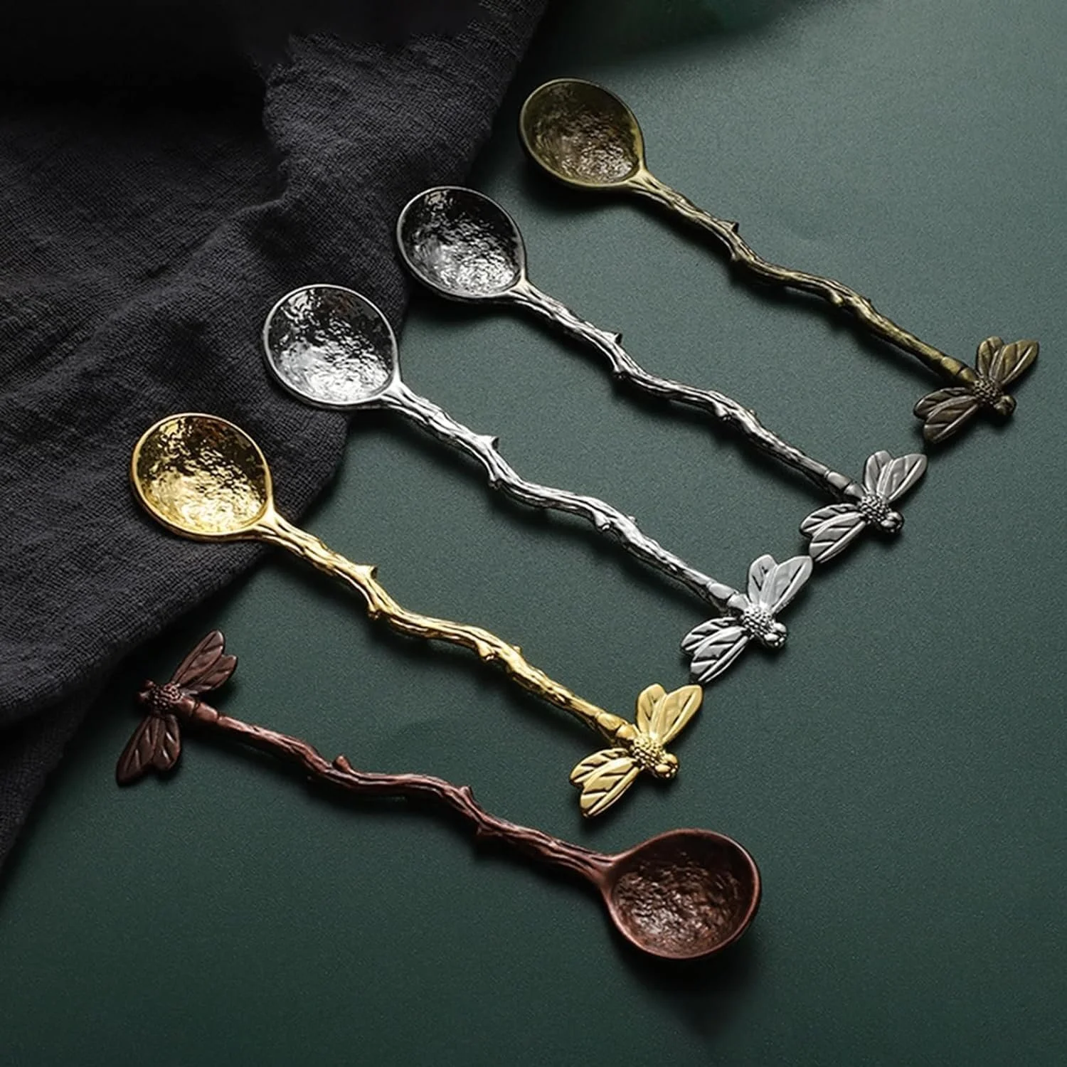 Ложка для кави Dragonfly у стилі ретро, чайна, фото №9