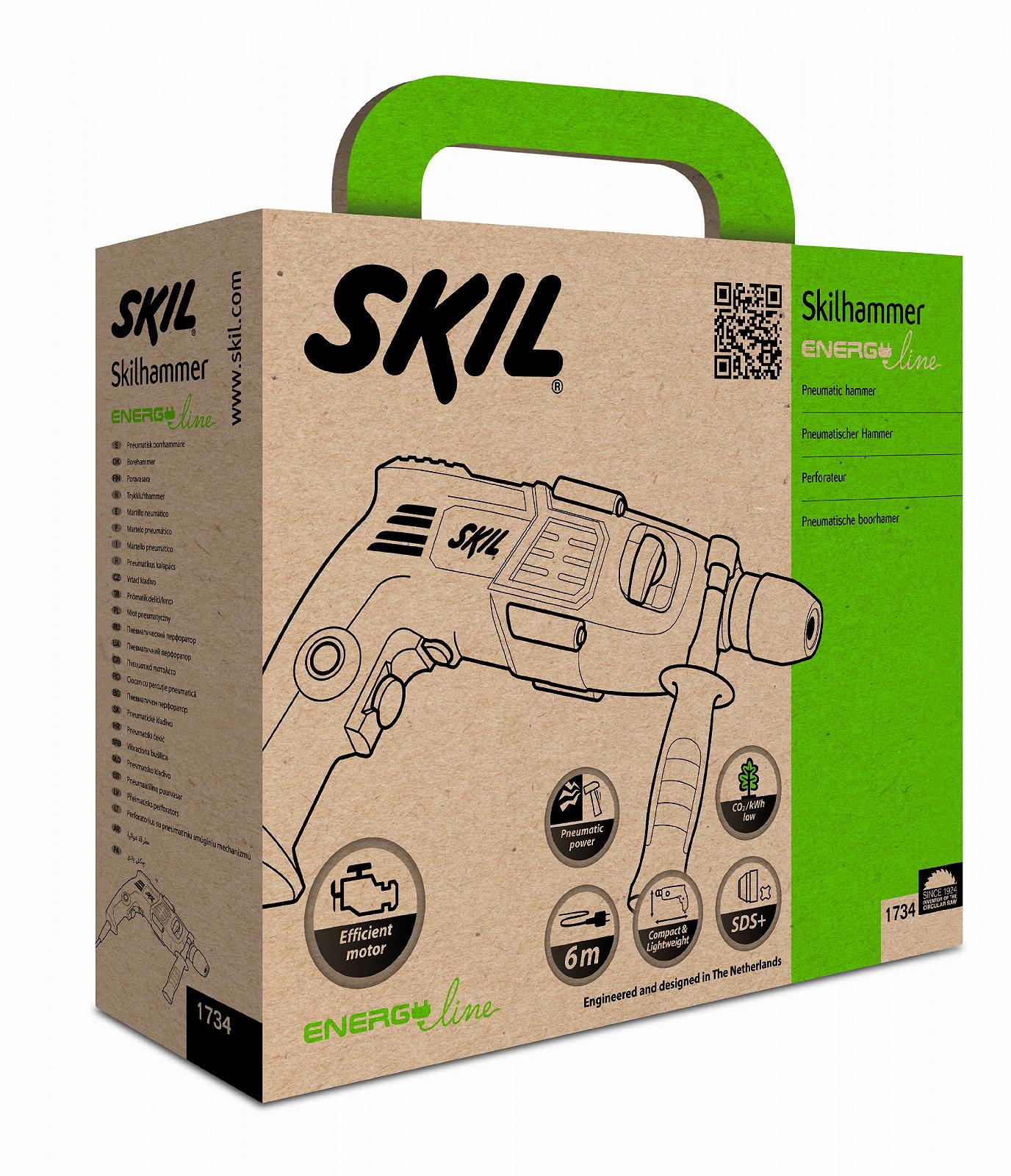Перфоратор Skil 1734 AA 1J SDS+ Ø бетон 12 мм 6м кабель 1,6кг, фото №7