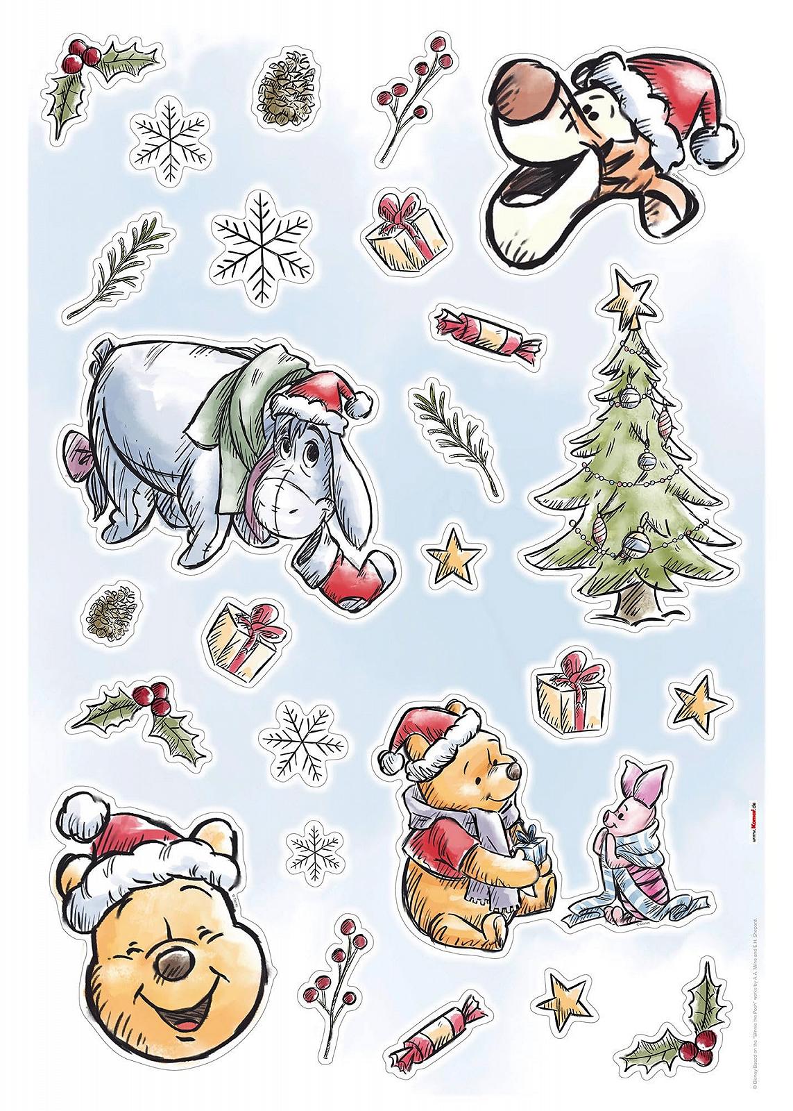 Наклейки на стену Komar Disney Winnie the Pooh Christmas 50 x 70 см 26 шт., фото №2