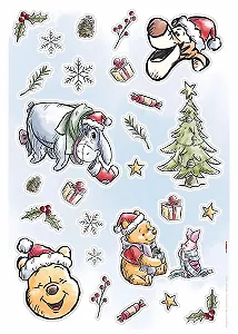 Наклейки на стіну Komar Disney Winnie the Pooh Christmas 50 x 70 см 26 шт. synthetic.ua - Фото 1
