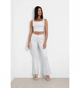 Женские брюки с серебристыми пайетками GUESS 1981 FLARE Серебристый - 27 - Фото 1