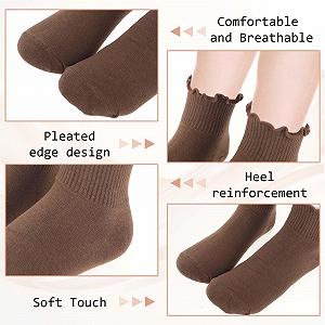 Шкарпетки з рюшами TIESOME Бавовняні 6 пар synthetic.ua - Фото 1