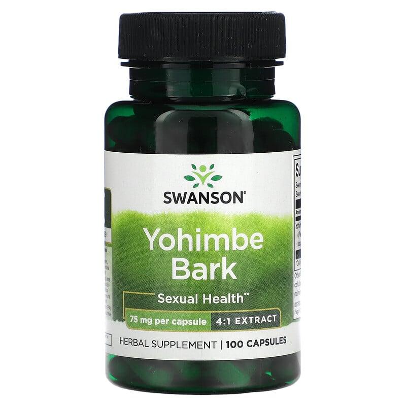 Экстракт йохимбе Swanson Yohimbe Bark Standardized 75 mg 100 Caps, фото №1 Экстракт йохимбе Swanson Yohimbe Bark Standardized 75 mg 100 Caps, фото №1