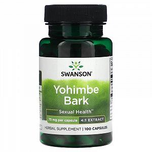 Экстракт йохимбе Swanson Yohimbe Bark Standardized 75 mg 100 Caps - Фото 1