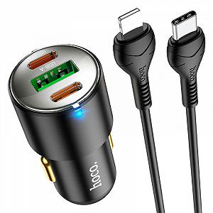 АЗУ Hoco NZ6 PD45W (2Type-C/1USB)  Type-C to Lightning - Фото 1