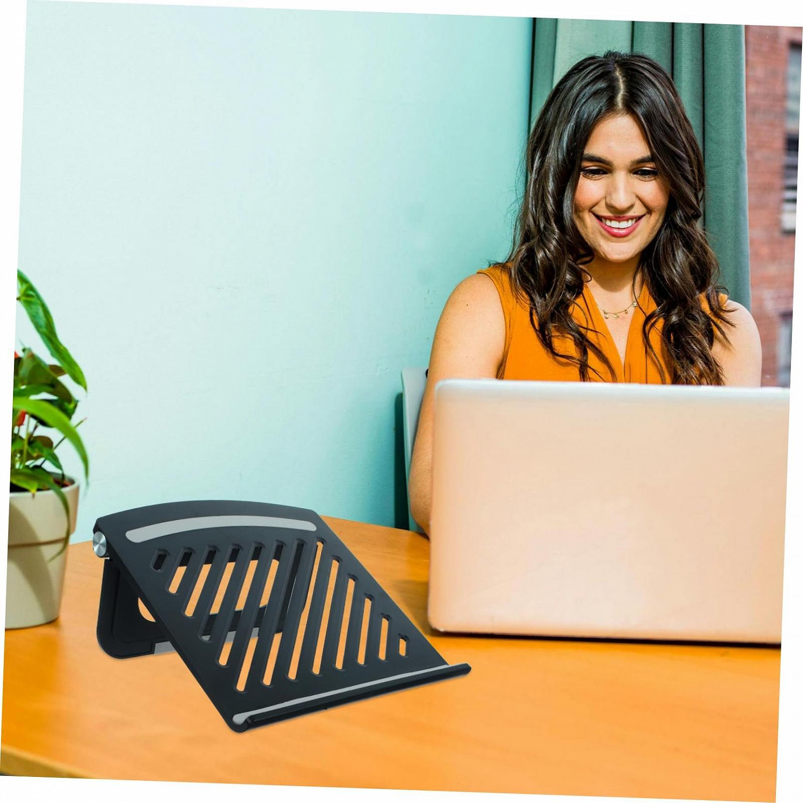 Складная подставка для ноутбука Homoyoyo с регулируемым многоугольным дизайном, стабильным основанием для надежного удержания, вентилируемой панелью для охлаждения, фото №7