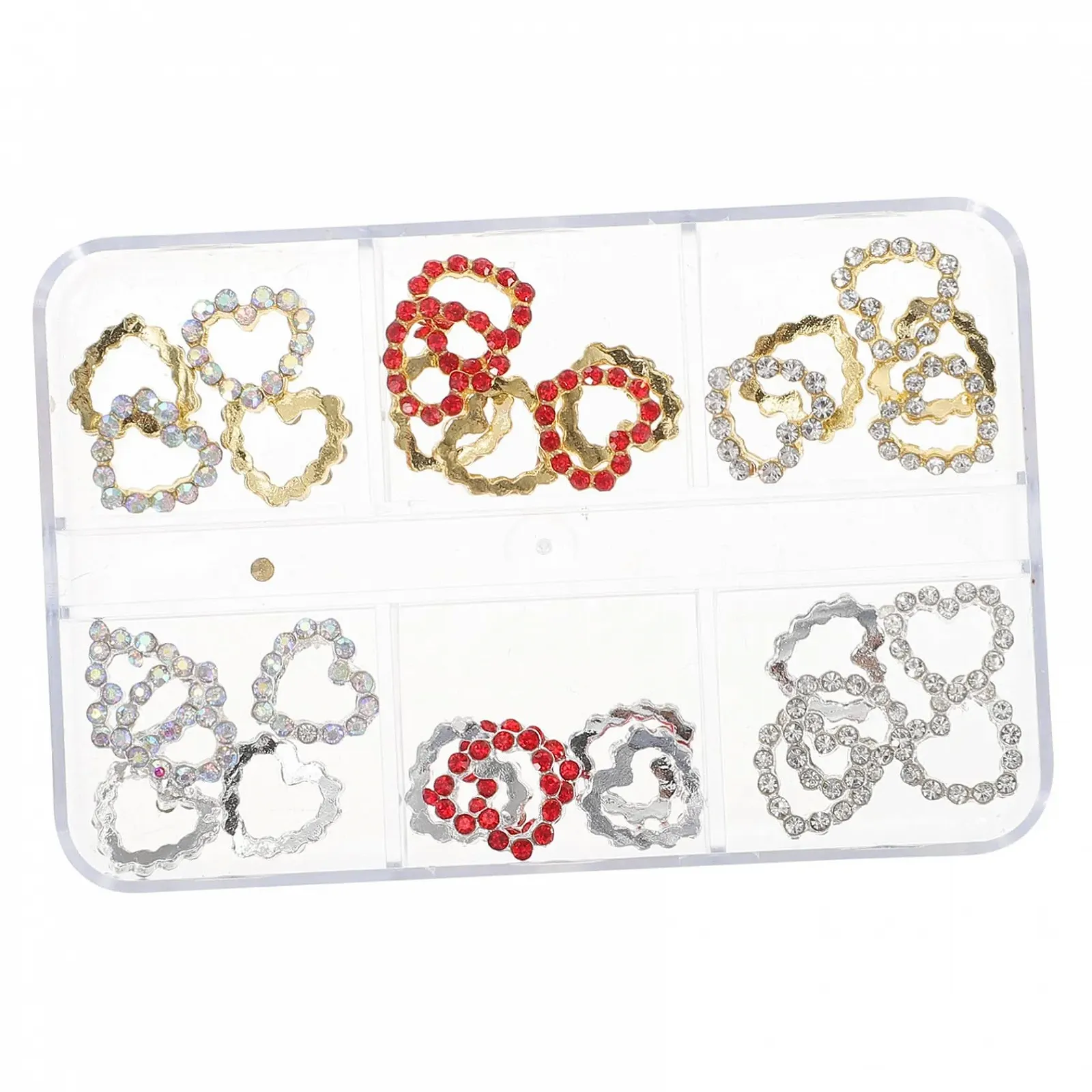 Украшения для ногтей Форма сердца 60 шт. Камни для дизайна ногтей, фото №5