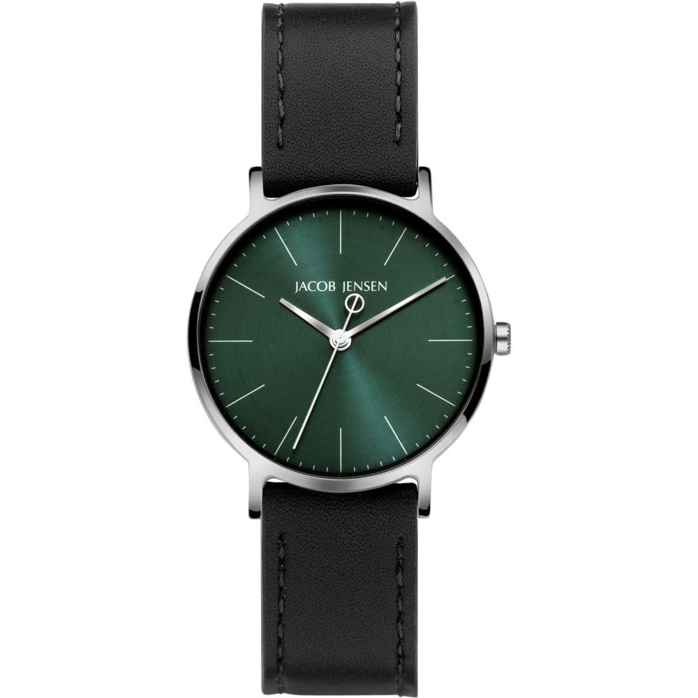 Жіночий годинник Jacob Jensen Titanium Quartz Чорний/Зелений 174, Ремінець., фото №1