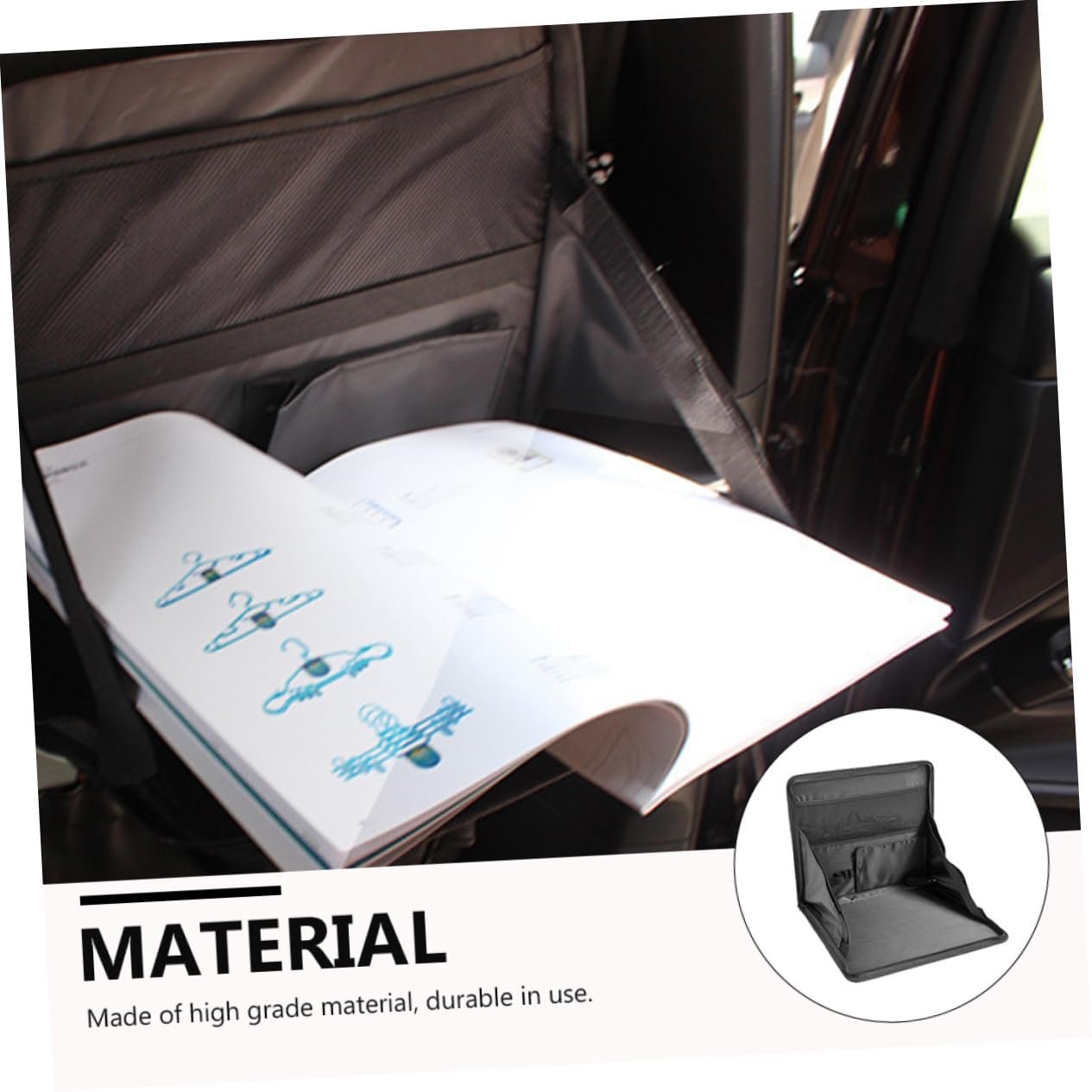 Автомобільний столик-підставка для ноутбука складаний з тримачем для їжі, неопренова сумка, фото №9