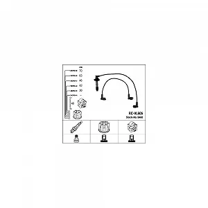 Комплект проводів запалювання NGK 8468 для RENAULT VOLVO DACIA - Фото 1
