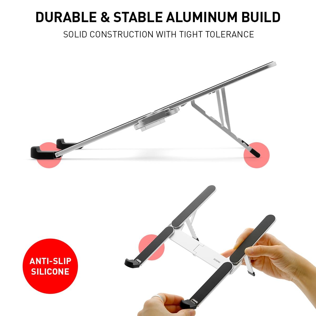 Подставка для ноутбука NSMO - складная регулируемая эргономичная алюминиевая подставка с 5 уровнями регулировки высоты, теплоотводом, нескользящей конструкцией, портативная для 11"-16" (11-16), фото №3 Подставка для ноутбука NSMO - складная регулируемая эргономичная алюминиевая подставка с 5 уровнями регулировки высоты, теплоотводом, нескользящей конструкцией, портативная для 11"-16" (11-16), фото №3