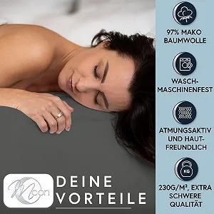 Простыня на резинке трикотажная MOON-Luxury Jersey 120x200 - 120x220 synthetic.ua - Фото 1