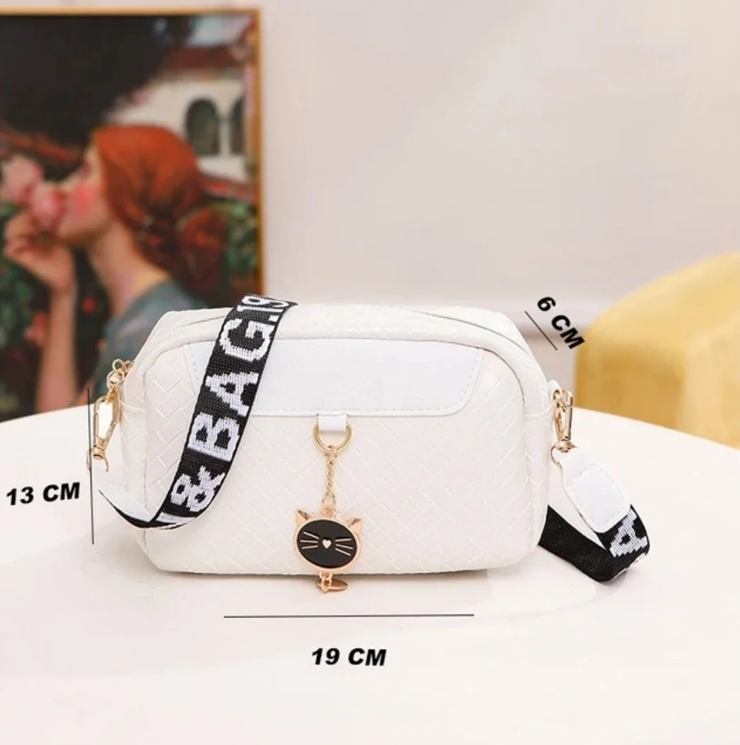 Модна біла жіноча міні-сумка прямокутна, фото №1