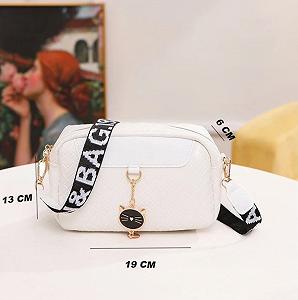 Модна біла жіноча міні-сумка прямокутна - Фото 1