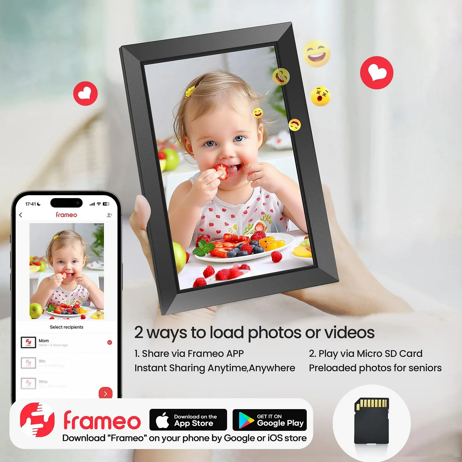 Цифровая фоторамка FRAMEO 10.1 дюйма 1280 x 800 IPS Touchscreen 32 GB Auto Rotation, фото №2 Цифровая фоторамка FRAMEO 10.1 дюйма 1280 x 800 IPS Touchscreen 32 GB Auto Rotation, фото №2