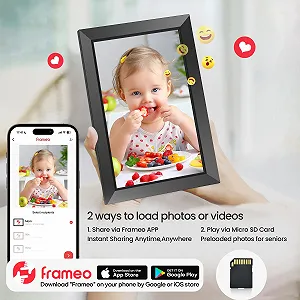 Цифровая фоторамка FRAMEO 10.1 дюйма 1280 x 800 IPS Touchscreen 32 GB Auto Rotation synthetic.ua - Фото 1